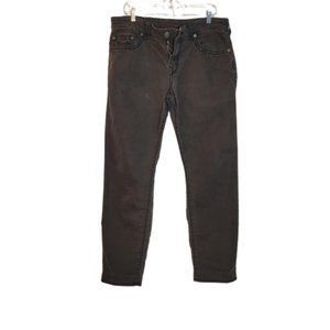 True Religion Men's Geno Relaxed Slim Fit Jeans Size 33W Black Pocket Detail